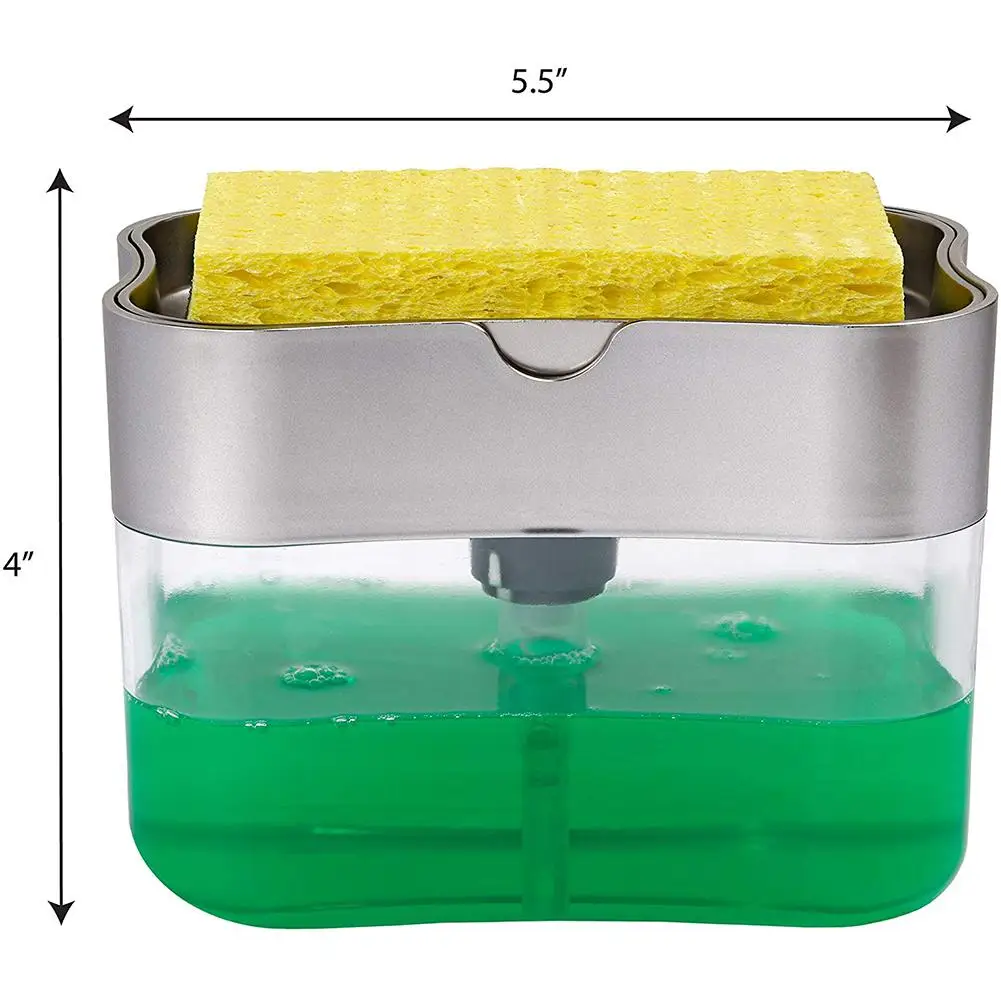 

Multifunction Soap Dispenser Sponge Caddy Non-toxic Odorless Dispenser Kitchen Rack Creative Bathroom Washing Soap Storage Box