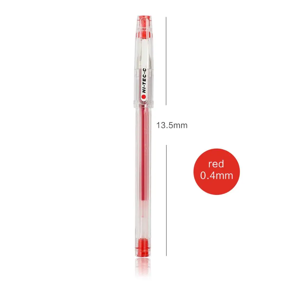 1 шт., гелевая ручка для HI-TEC-C пилота, большого объема, 0,3 мм, 0,4 мм, 0,5 мм, 0,25 мм, простая нейтральная ручка, японские канцелярские принадлежности - Цвет: 20C4 red