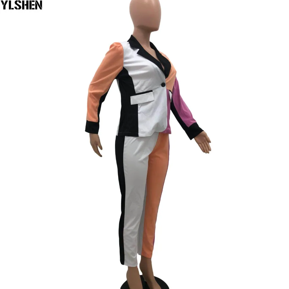 African Women Sets Print Long Sleeve Blazer Jacket Pants Suits Office Lady Elegant 2 Piece Set Business Outfits Africa Clothing 35