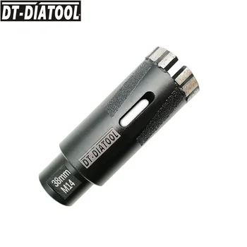 

DT-DIATOOL 1pc M14 thread Laser Welded Diamond Dry Drilling Core Bits With Side Protection Hole Saw Dry for hard Granite Dia38mm