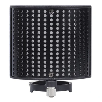 

Metal Panel Metal Mesh Layer Three Layered Wind Screen Handheld Mic Shield Mask 44-48mm Diameter