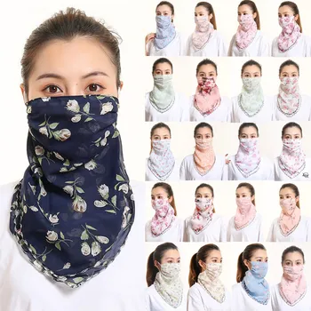 

Women Cycling Face Mask Summer Uv Protection Scarf Women Sun Chiffon Protection Scarf Dustproof Neck Scarf Protective Mask