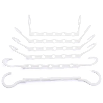 

White Hanger, Windproof Five-Hole Hanger, Foldable Rotating Hanger, Space-Saving Hanger, 10 Pieces, for Clothes