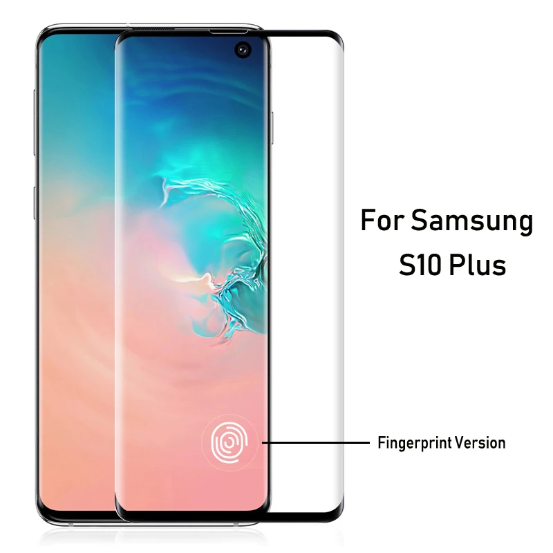 100D полностью изогнутое закаленное стекло для samsung Galaxy S10E S7 S6 Edge S8 S9 S10 Plus Защитная пленка для экрана 9H - Цвет: S10 Plus