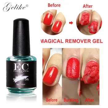 

Magic Remover Gel Nail Polish Remover Within 2-3 MINS Peel off Varnishes Base Top Coat without Soak off Remover Gel Nail Polish