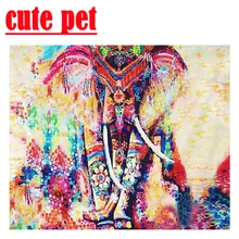 5D DIY Diamond Lukisan Gajah Diamond Mosaik Gambar Rhinestones Bunga Diamond Bordir Cross Stitch Dekorasi Rumah(China)