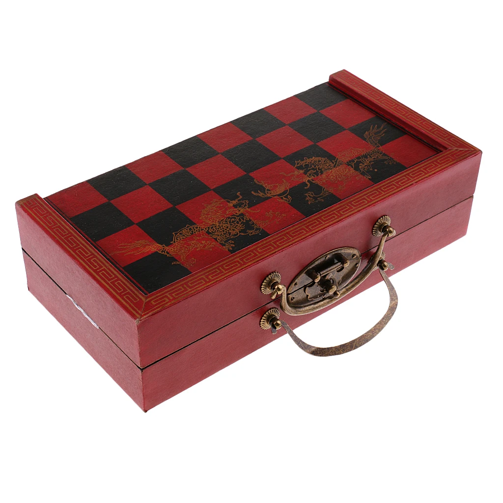 

Folding Chinese Chess Set 32 Terracotta Warriors Chess Pieces Chess Board