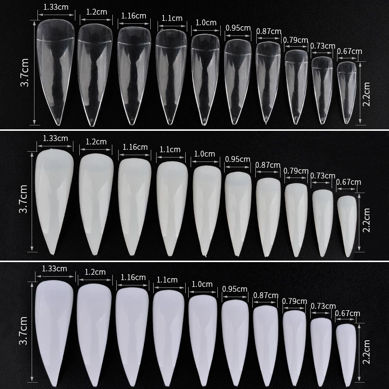 600 шт./пакет для Неил арта украшения для кончиков ногтей прозрачный/натуральный/острого белого накладные ногти Нейл Арта, набор для острым Форма полное покрытие маникюр накладные ногти
