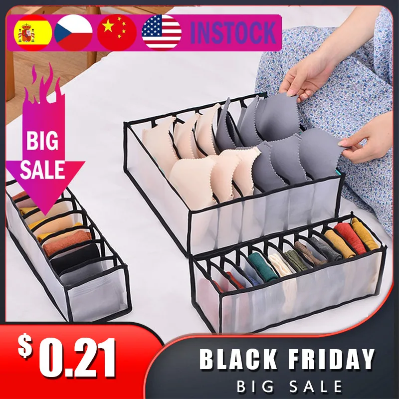 

1/3pcs New Underwear Bra Organizer Storage Box 2 Colors Drawer Closet Organizers Boxes For Underwear Scarfs Socks Bra Hot Sale
