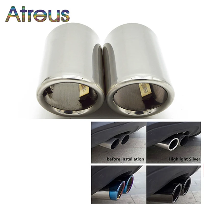 Наконечник Выхлопной Трубы Atreus для Volkswagen Polo VW Golf 7 6 Mk7 Bora Jetta Mk6 Scirocco 1 4 T BMW E90 E92 2 шт. |