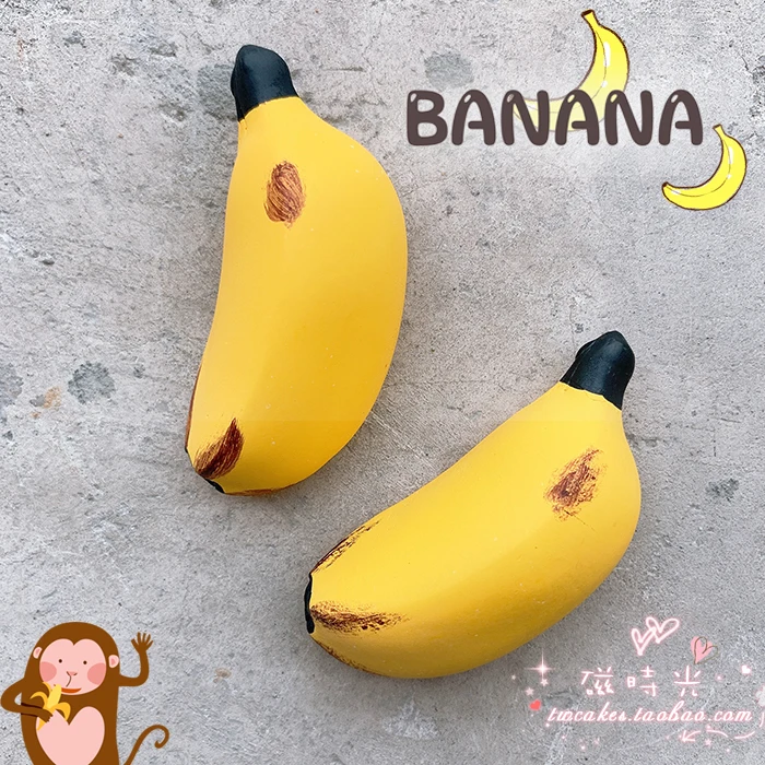 

Cute little banana fruit cartoon three-dimensional refrigerator paste home decoration magnet