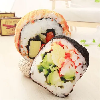 

Simulation Sushi Snack Pillow Cushion Plush Toy Home Furnishings cute cartoon plush Sushi pillow cushion kids toys birthday gift