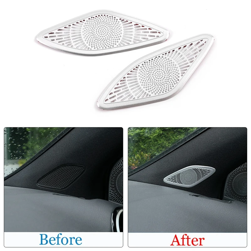 Alloy Car Stickers Interior A-Pillar Speaker Net Cover Trim For Mercedes Benz B GLB Class W247 X247 2019 2020 | Автомобили и