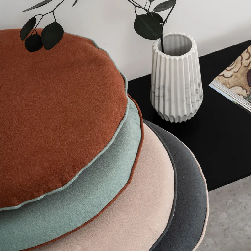

Bed Sheet Simple Solid Color Korean Style Cotton Linen Mixed Colors Seat Cushion Sofa Seat Coaster Memory Foam Memory