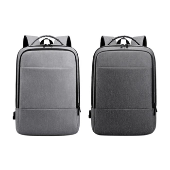 

Simple High Grade Computer Backpack Waterproof Nylon Multifunctional USB Business Men's Travel Backpack
