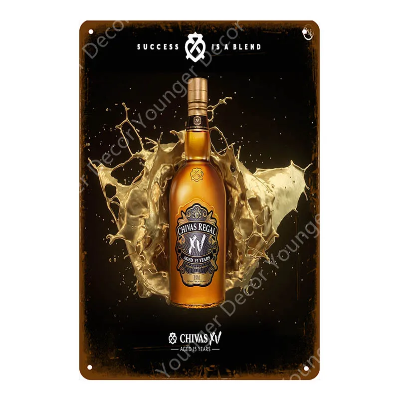 YD6174DI Классический пивной Chivas Regal металлические жестяные вывески винтажные напитки виски декоративный плакат настенный стикер Паб Бар Клуб домашний декор YI-190 - Цвет: YD6174DI