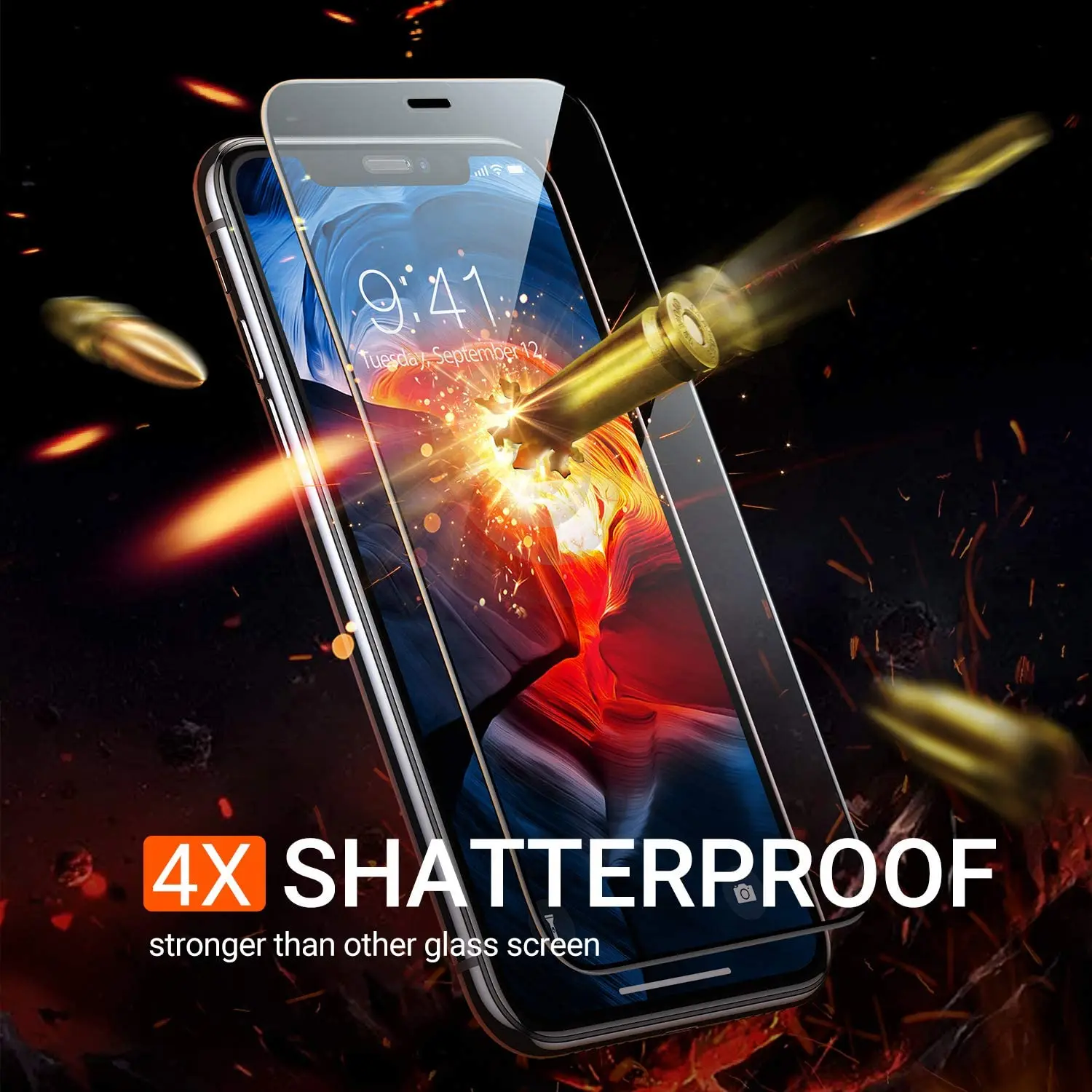 3 шт. полная защита экрана для iPhone 12 11 7 8 XR XS Pro Max ударопрочное закаленное стекло от