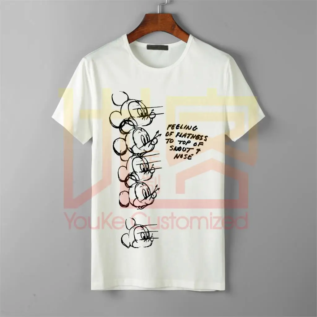 Comme Des Garcons рубашка Микки БД эскиз Дисней Футболка мужская брендовая