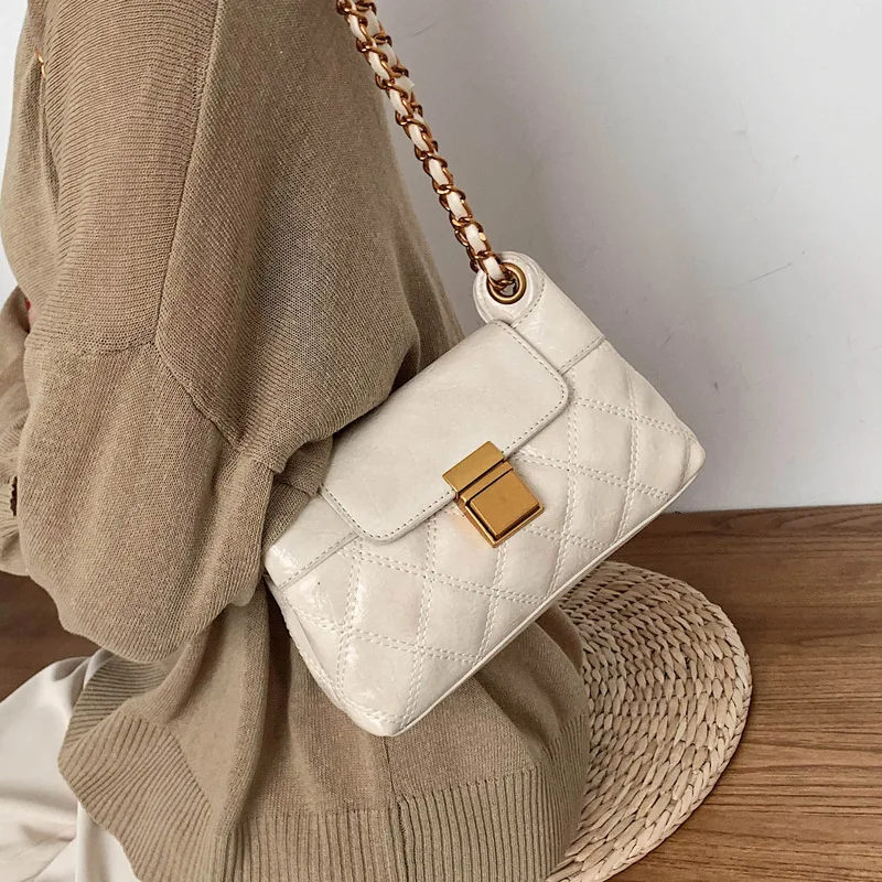 

Retro small bag female 2020 new trendy net red messenger bag Korean version of the wild shoulder bag chain small square bag