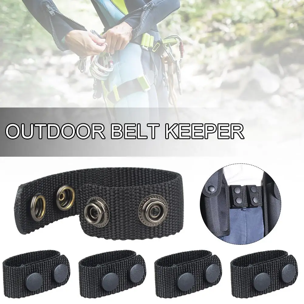 4PCS Double Snap Belt Keepers Nylon Duty Snap Belt Keepers For Outdoor