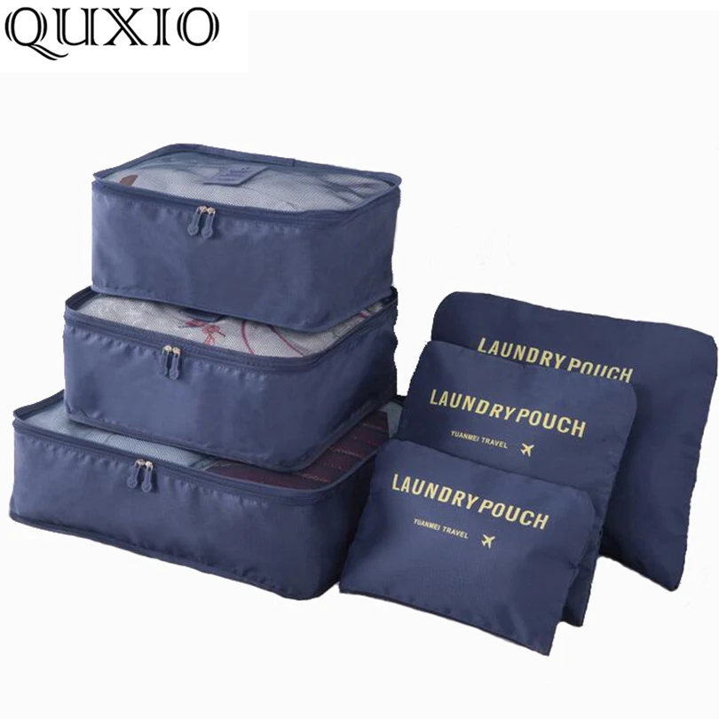Дорожные сумки на молнии 6 шт./компл. водонепроницаемая сумка для хранения багажа