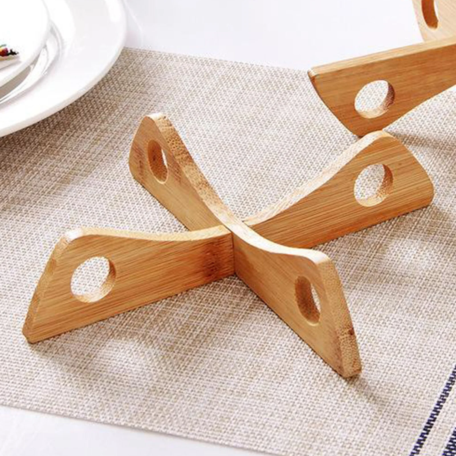 

DETACHABLE WOODEN TABLE MAT HEAT INSULATED PLACEMAT GADGET HOLDER PLACEMAT