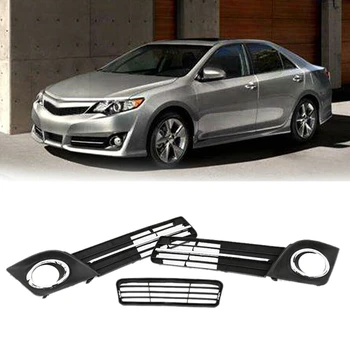 

3Pcs Car Front Bumper Lower Grille Fog Lamp Cover Bezel for Toyota Camry SE 2012-2014 5311206210