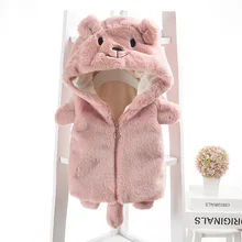 Зимний жилет для мальчиков; Новинка года; стильная рубашка без рукавов для мальчиков и девочек; жилет из искусственного меха для малышей