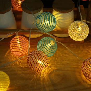 

Wreathed Colored Balls Bulb Battery Usb String Lights 3M Guirlande Led Noel Decor For Christmas Garland On The Window