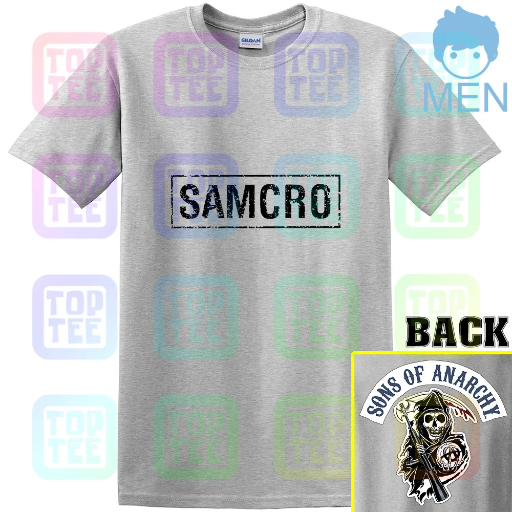 MEN-GRAY Футболка «Sons Of Anarchy Samcro», серая, для взрослых, летняя, повседневная, размер: S-3Xl - Цвет: MEN-GRAY