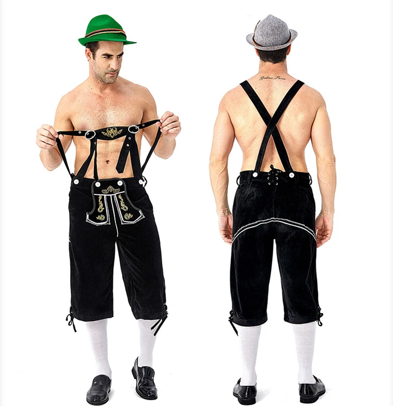 Мужской Карнавальный костюм для Октоберфеста, Германия, баварский бармен, косплей официантки, клетчатая рубашка, сценическое шоу, модные вечерние