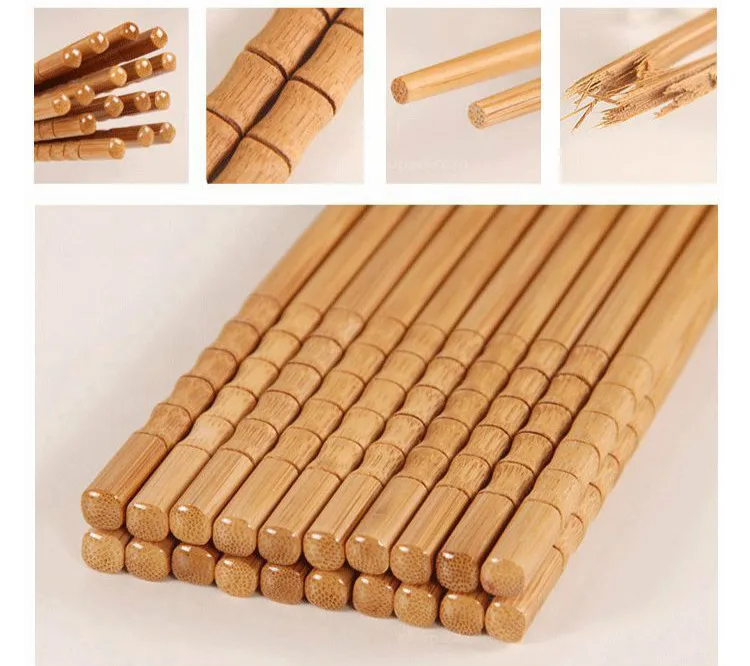 10 шт. китайские палочки Chop палочки деревянные многоразовые палочки для еды натуральный бамбук путешествия Бытовая утварь подарок посуда