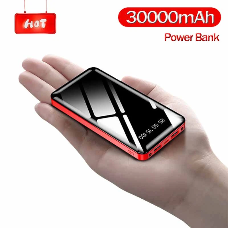 smart power bank 30000mAh Power Bank Portable Charger External Battery for iPhone Android USB C Power Bank 30000 mAh Power Bank Poverbank 12v power bank