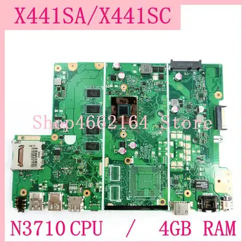 

X441SA motherboard N3710CPU / 4GB RAM mainboard For ASUS X441S X441SA X441SC A441S Laptop motherboard X441SA MAIN BOARD test OK