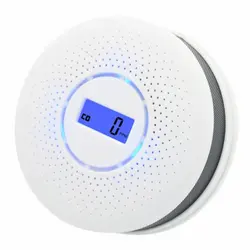 Détecteur de fumée de gaz 2 en 1 LED numérique, détecteur de monoxyde de carbone Co, capteur d'avertissement vocal, Protection de sécurité domestique 