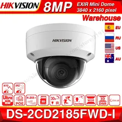 Hikvision оригинальная DS-2CD2185FWD-I 8MP сеть камер видеонаблюдения камера H.265 обновляемая камера аудио интерфейс сигнализации