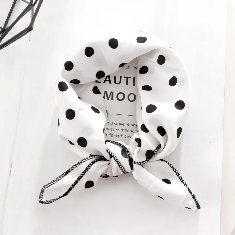New Fashion Dots Silk Square Scarf Women 50cm Neck Head Scarfs Office Lady Hair Kerchief Shawl Head Tie Handkerchief 6