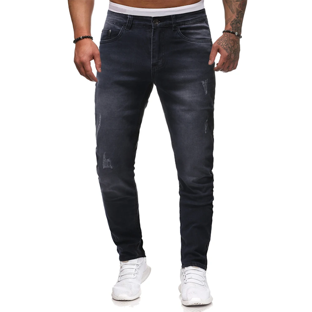 

2020 Fashion Spring And Autumn Jeans Men's Denim Dasual Sports Pants Jeans Baggy Jeans Black Homme Slim Pantalon
