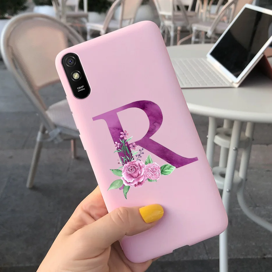 For Xiaomi Redmi 9A Case Silicone Soft TPU Back Phone Protector Shell For Xioami Redmi 9AT 9 A Redmi9A T Cute Letters Cover Bags best waterproof phone pouch Cases & Covers