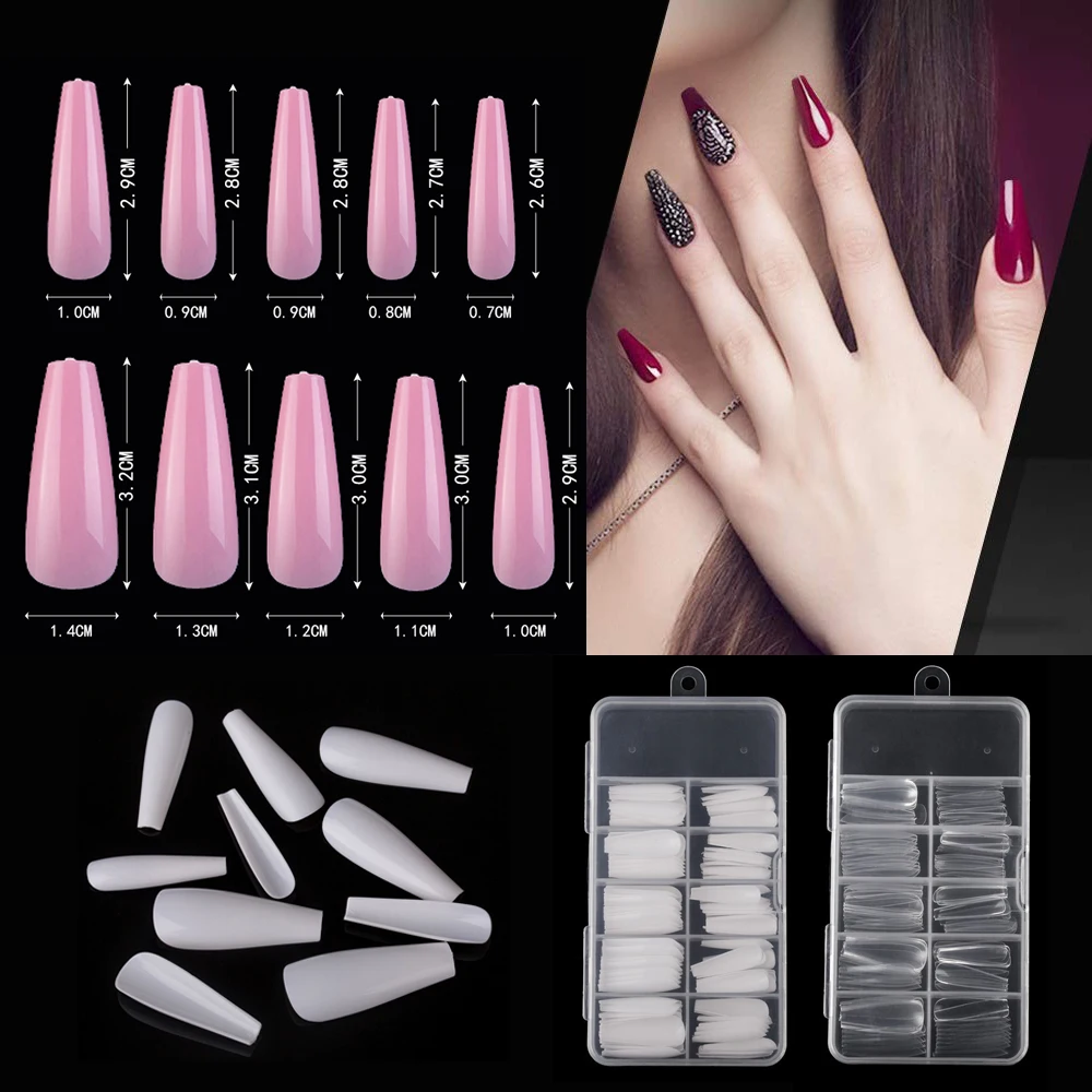 Nägel Spitzen Acrylnagel Designs Sarg Geformt