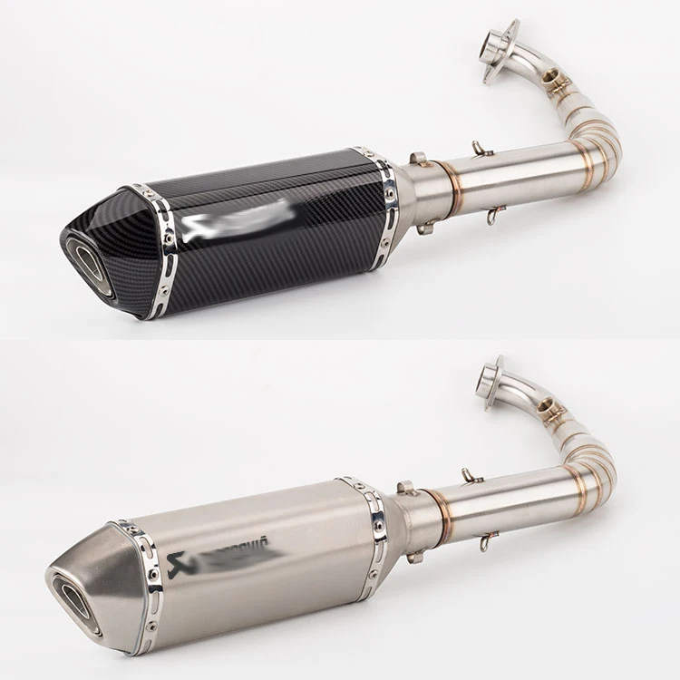 

Motorcycle modified exhaust pipe exhausting front section curved pipe small hexagonal muffler Scorpio exhaust pipe BWS 125