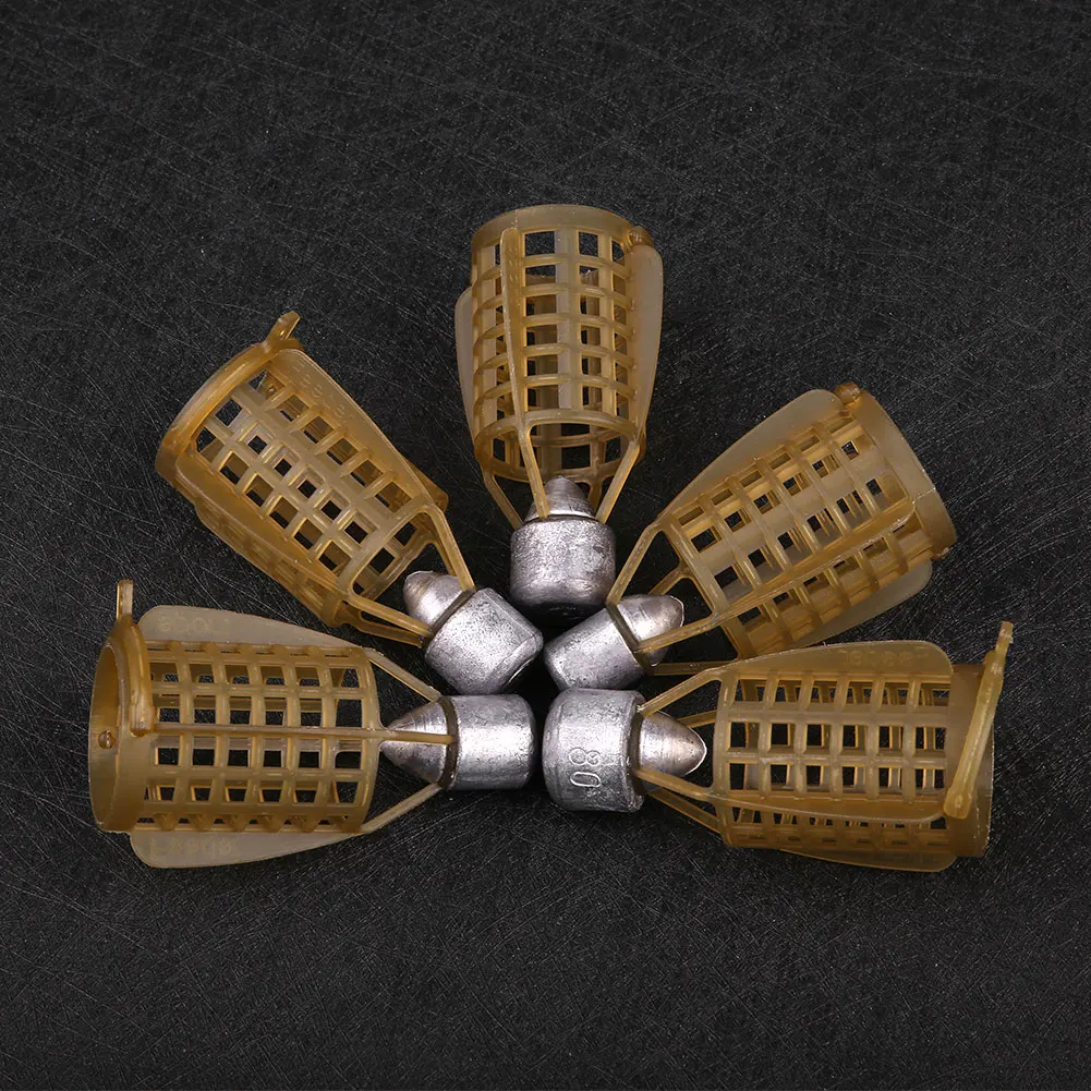 Tackle Fishing Bait Cage Basket Holder Fish Feeding Lure Trap Accessories