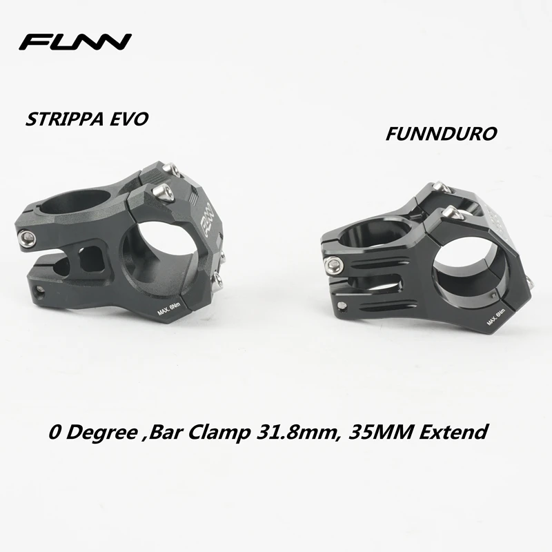 Funn strippa evo-マウンテンバイクバークランプ,mtb,6061 cnc合金,0度,31.8mm,35mm,ext  eundro,トレイル,ダートジャンプ,dhステム