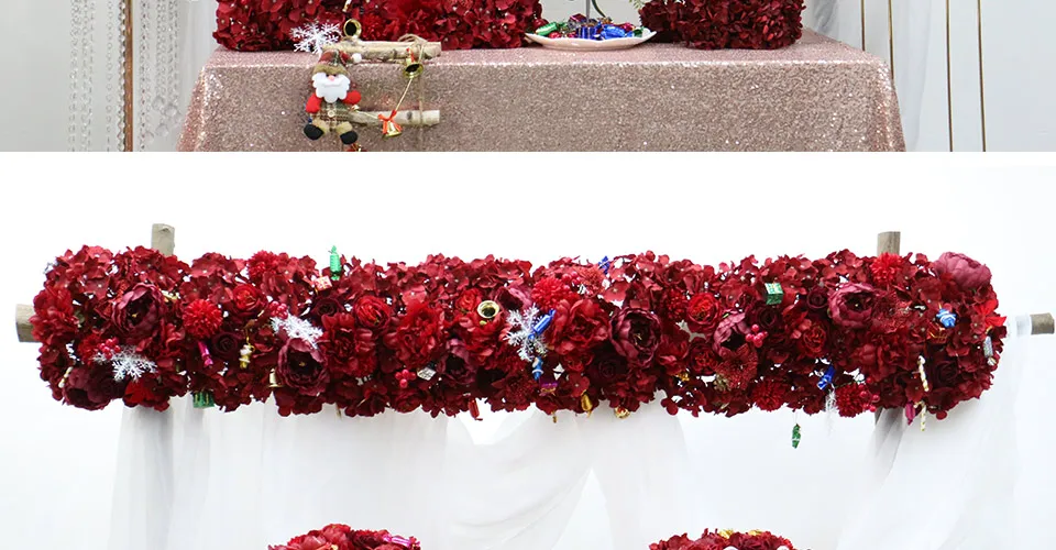 Рождественские украшения венок DIY свадебные цветочные композиции гирлянда стол центр цветок шар букет вечерние композиции