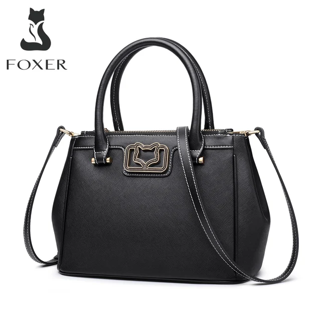 $US $80.85 FOXER Classic Business Handbag for Women Cow Leather Totes Brand Fashion Lady Crossbody  Purse Bags Female Casual Shoulder Bag
