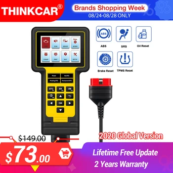 

Thinkcar Thinkscan 600 ABS/SRS OBD2 Scanner TS600 oil/TPMS/EPB reset OBD2 code reader PK CR619 AL619