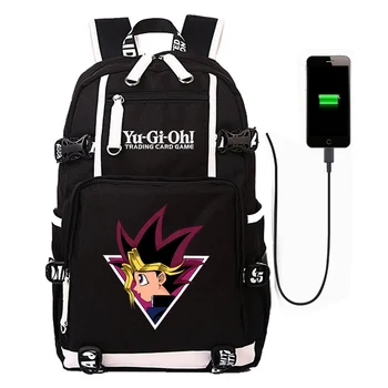 

Anime Rucksack Yu-Gi-Oh Canvas Bag Women Men Schoolbag Book Bags Mochila Laptop Backpack for Teens Students 2019