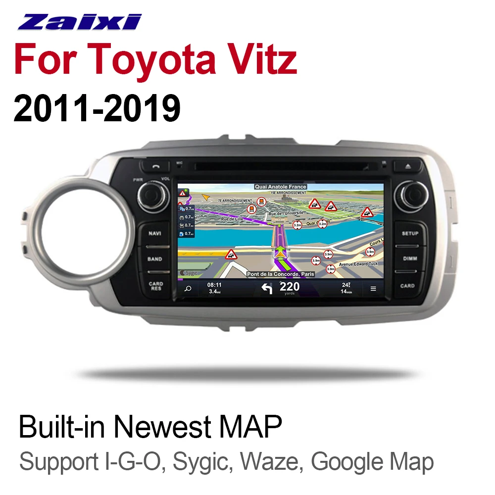 Автомобильный dvd на основе Android для Toyota Vitz 2001 2003 2005 2008 2010 2012 2015 2016 2017 2018 2019 GPS