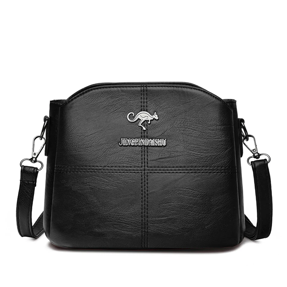 Bolsos Cruzados Bolso Bandolera De Piel Auténtica Con Correa Ancha Para Mujer, Bolso De Hombro Para El Trabajo (negro) Tmvgtek Para Estrenar | En Línea