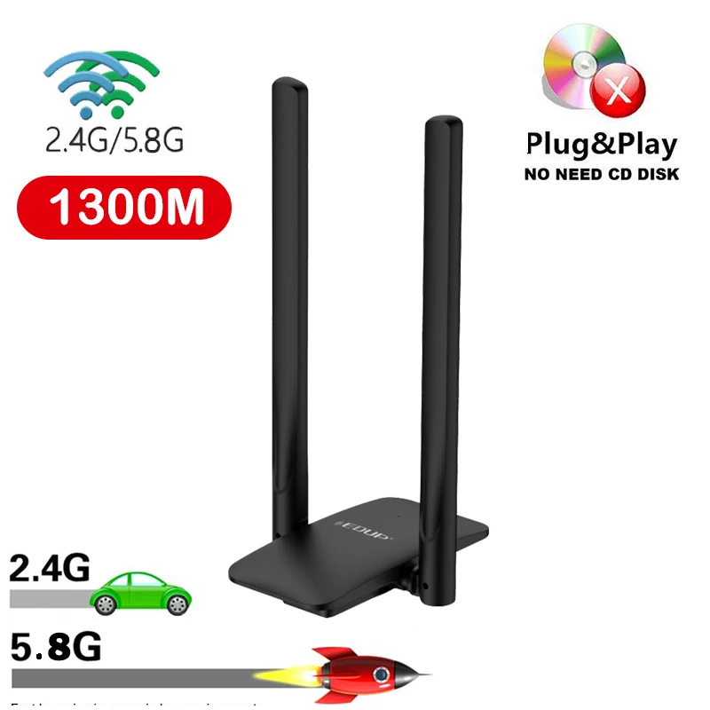 USB беспроводной wifi адаптер 1200M/1300M двухдиапазонный 2 4G/5 8G сетевая карта 802.11AC Plug and